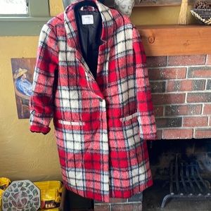 Wool plaid winter coat old navy